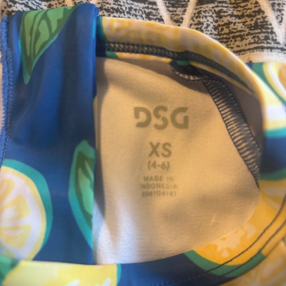 DSG Girls Long Sleeve One Piece Swimsuit Size XS 4-6 - Picture 2 of 3